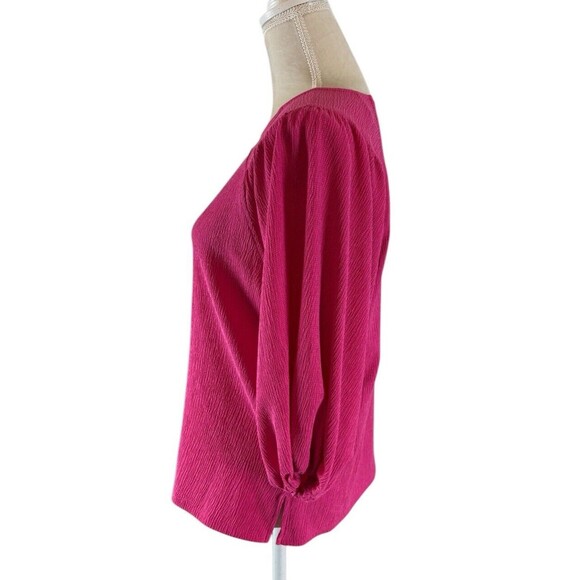 Vince Camuto Puff Sleeve Knit Top Women's Size Small Modern Pink 9121623 New! - Picture 2 of 16